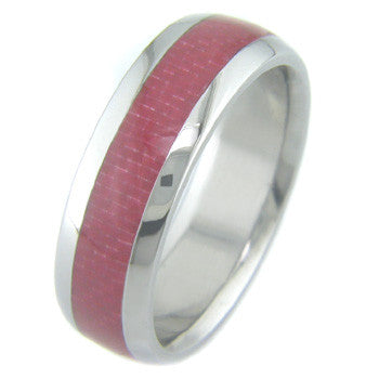 Boone Red Carbon Fiber Titanium Ring