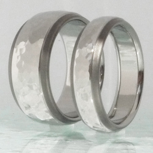 matching sable titanium wedding band set stsa25 Titanium Wedding and Engagement Rings