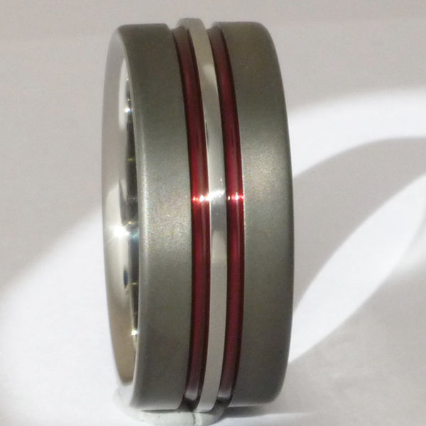 sable titanium wedding ring sa20 red Titanium Wedding and Engagement Rings