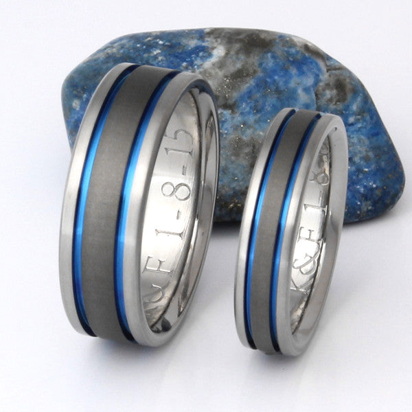 matching titanium wedding band set stsa12 Titanium Wedding and Engagement Rings