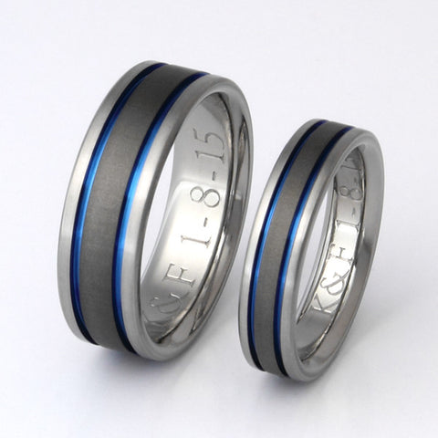 matching titanium wedding band set stsa12 Titanium Wedding and Engagement Rings