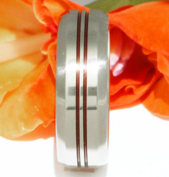 thin red line titanium ring r26 Titanium Wedding and Engagement Rings
