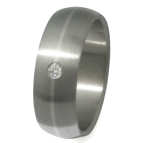 titanium wedding ring with platinum and diamond s64 Titanium Wedding and Engagement Rings