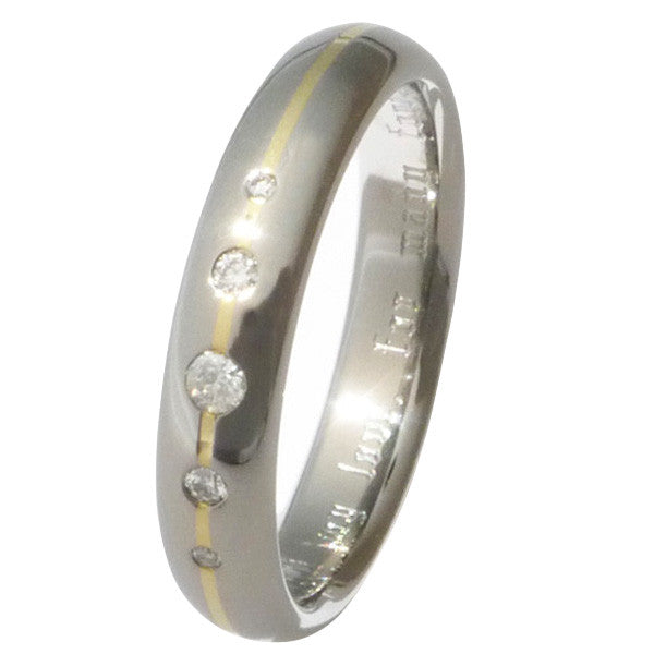 titanium diamond engagement ring with gold s15 Titanium Wedding and Engagement Rings