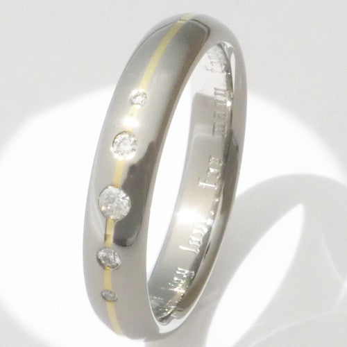 titanium diamond engagement ring with gold s15 Titanium Wedding and Engagement Rings