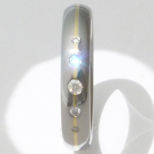 titanium diamond engagement ring with gold s15 Titanium Wedding and Engagement Rings