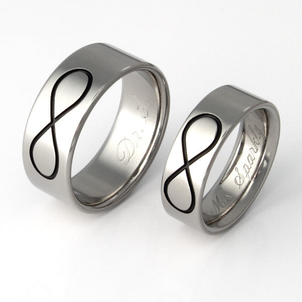 Infinity style sales wedding bands