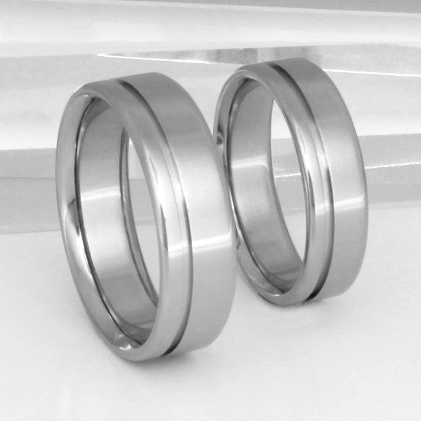 matching titanium wedding band set stn2 Titanium Wedding and Engagement Rings