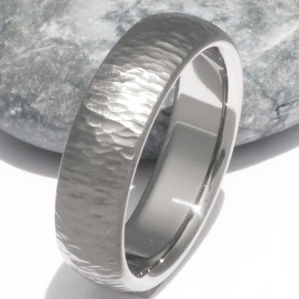 titanium ring ripple hammer n14 Titanium Wedding and Engagement Rings