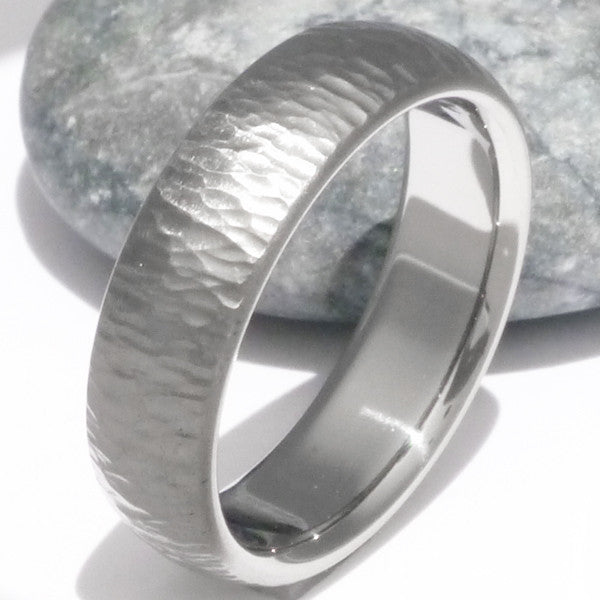 titanium ring ripple hammer n14 Titanium Wedding and Engagement Rings