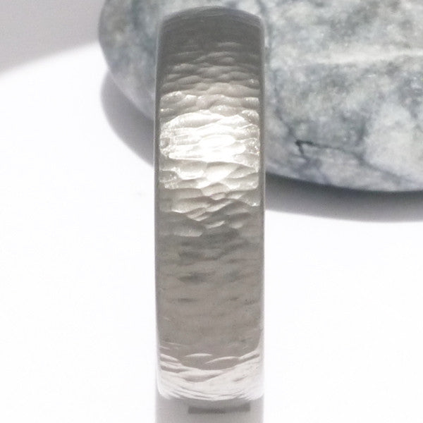 titanium ring ripple hammer n14 Titanium Wedding and Engagement Rings