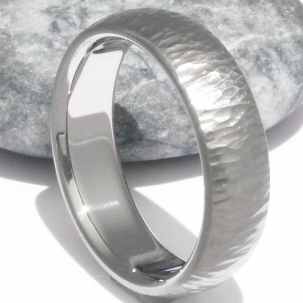 titanium ring ripple hammer n14 Titanium Wedding and Engagement Rings
