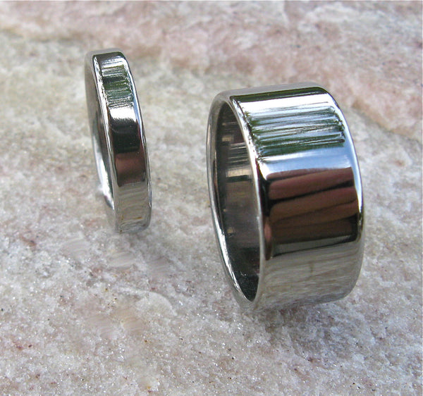 matching titanium wedding band set stn12 Titanium Wedding and Engagement Rings