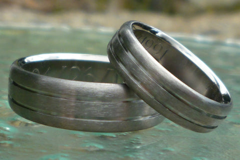 matching titanium wedding band set stn19 Titanium Wedding and Engagement Rings