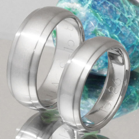 titanium wedding band set stn20 Titanium Wedding and Engagement Rings