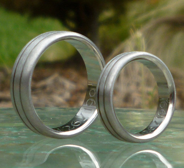 matching titanium wedding band set stn19 Titanium Wedding and Engagement Rings