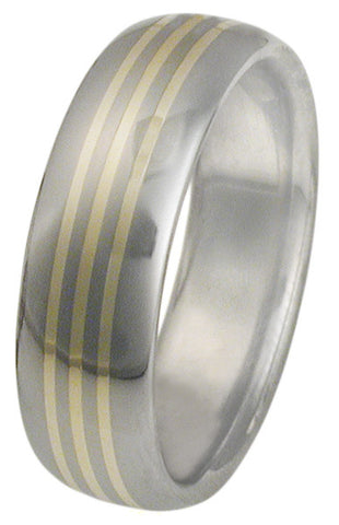titanium wedding ring with gold inlay g10 Titanium Wedding and Engagement Rings